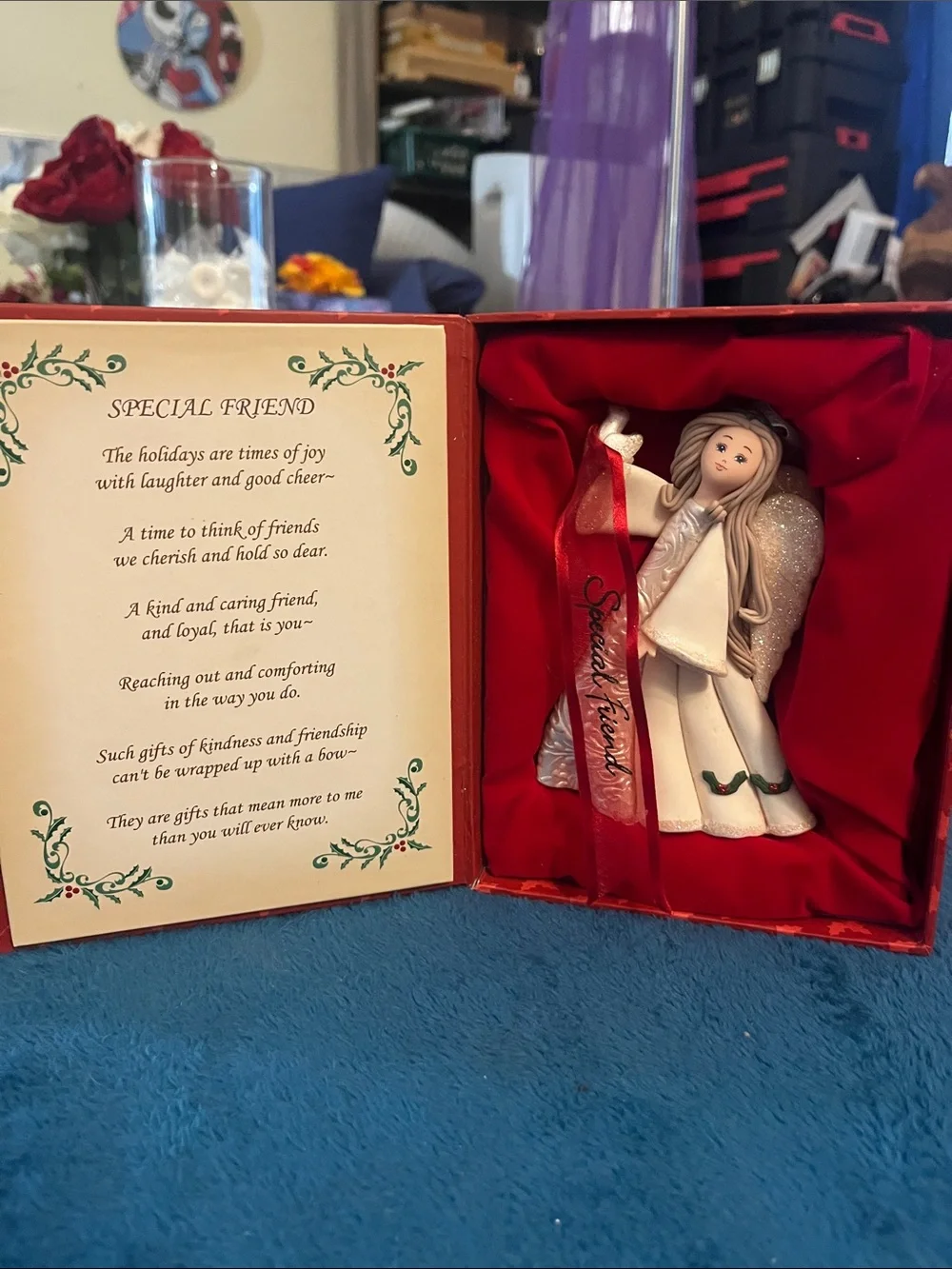 Special Friend Angel Ornament - In Box Claymation Ornament 035